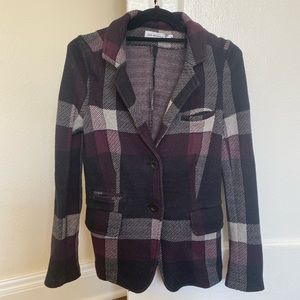 525 America Plaid Sweater Blazer